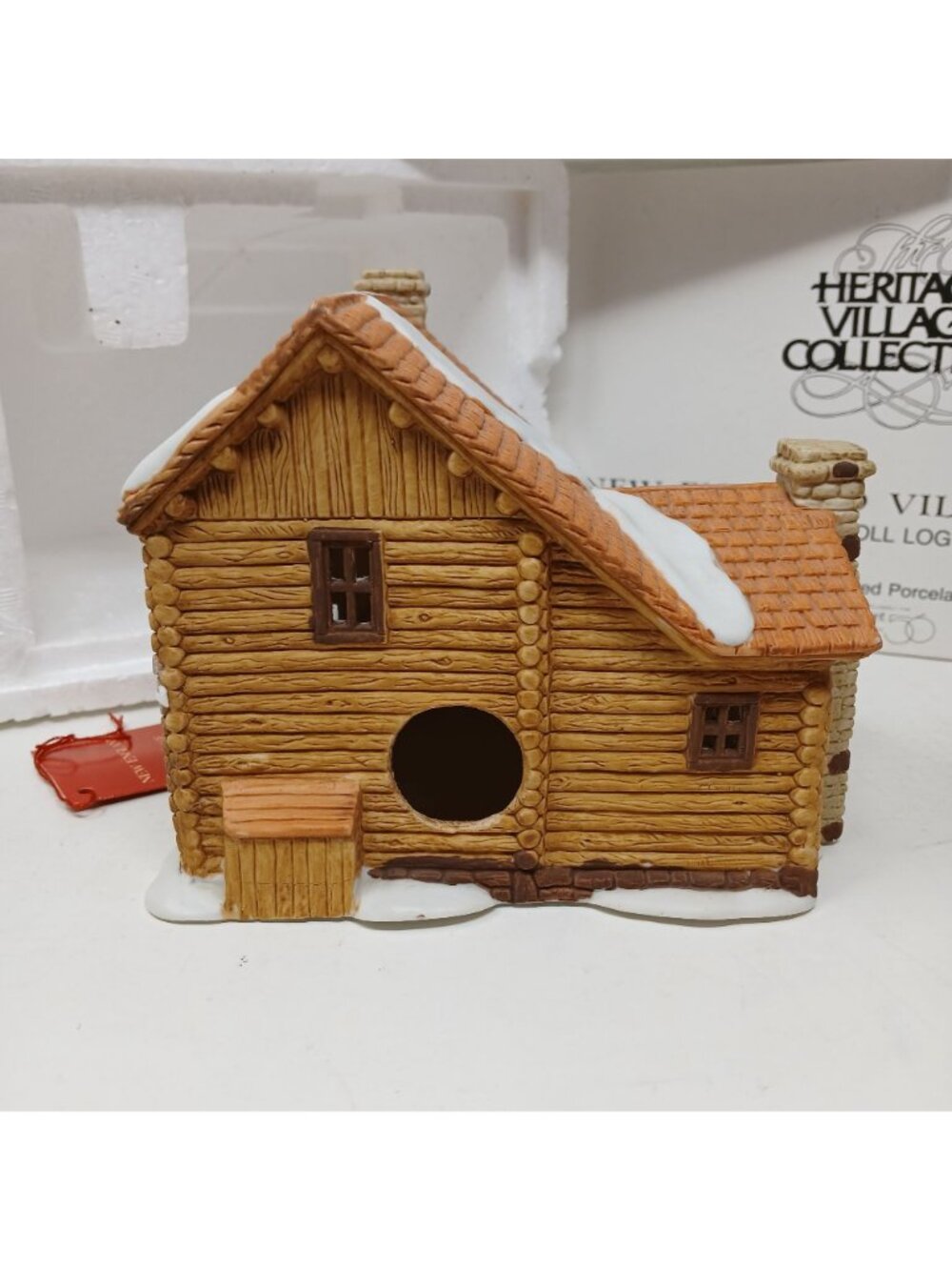 Dept 56 Timber Knoll Log Cabin New England Village Lit House W/Box VTG 1987 #GST - Picture 7 of 13